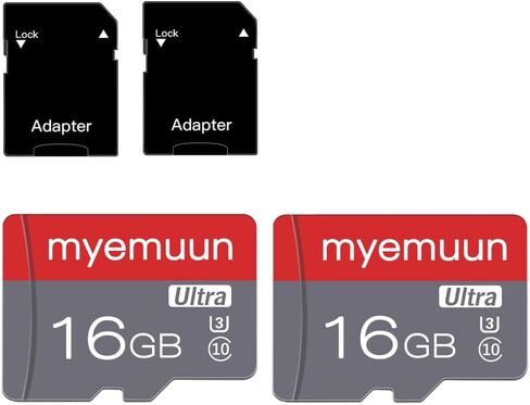 بطاقة Micro SD سعة 32 جيجا بايت 2-pack ، C10 عالية السرعة ، مع محول للهواتف الذكية والكمبيوتر اللوحي ووحدة التحكم في اللعبة وكاميرا الأمان وكاميرا الاندفاع (2 × 32 جيجابايت) in Kuwait