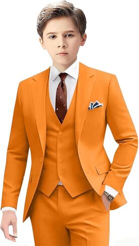 Suits for Boy Slim Fit Formal Dress Outfit Toddler Suit Blazer Vest Pants Kis Tuxedos in Kuwait