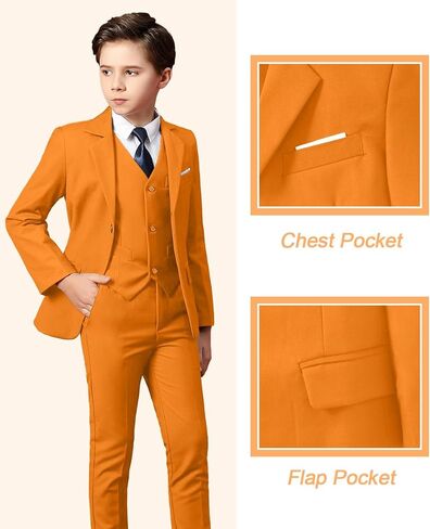 Suits for Boy Slim Fit Formal Dress Outfit Toddler Suit Blazer Vest Pants Kis Tuxedos in Kuwait
