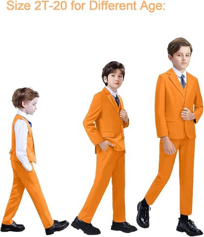 Suits for Boy Slim Fit Formal Dress Outfit Toddler Suit Blazer Vest Pants Kis Tuxedos in Kuwait