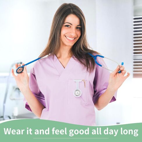 Kenning 15 Pack Clip on Nurse Watches for Women Men, Silicone Lapel Pin Pocket Fob Stethoscope Watches with Second Hand for Doctor Nurse Student Graduation Xmas Birthday Gifts(Multicolor) in Kuwait