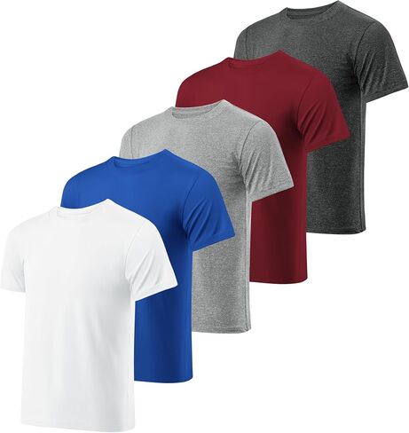 Resinta 5 Pack Boys Athletic قمصان رياضية شباب فتيل جاف مناسبة in Saudi Arabia