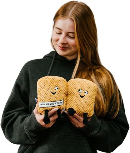 Tater Tot Plushie - Show Me Your Tots! Sassy Tater Tot Potato Plush, Perfect Potato Themed Gift, Food Plush Toy for Gifting in Kuwait