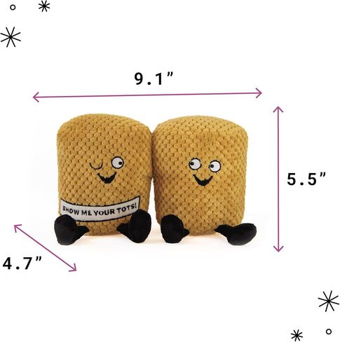 Tater Tot Plushie - Show Me Your Tots! Sassy Tater Tot Potato Plush, Perfect Potato Themed Gift, Food Plush Toy for Gifting in Kuwait