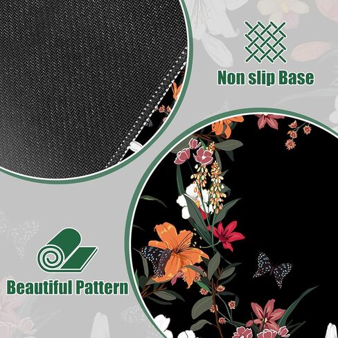 Colorful Flowers Desk Matt for Desktop, Mouse Pad Mat, Desk Mat for Keyboard and Mouse, XXL Large Mouse Pad for Desk, Anti-Slip Big Mousepad with Stitched Edges, Mouse Mat for Computer Laptop Women in Kuwait