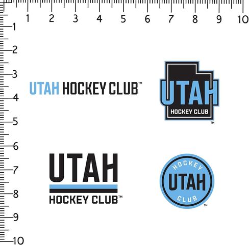 NHL Utah Hockey Club 50ct Vinyl Vinyl Large Deluxe Package Pack - الكمبيوتر المحمول ، زجاجة ماء ، سكرابوكينغ ، قرص ، لوح التزلج ، داخلي/خارجي in Kuwait