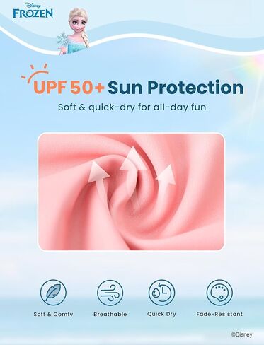 Disney Mickey and Friends Girl Two Piece Long Sleeve Swimsuit Rashguard Bathing Suit in Kuwait