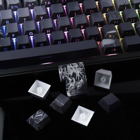 Tsungup Custom keycaps 60 75 في المئة ، Keycaps الباستيل طباعة المفاتيح Keycaps 135 مفاتيح pbt profile keycap in Kuwait