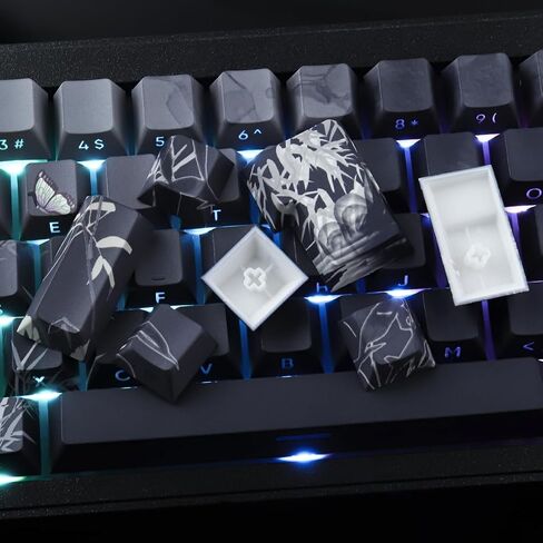 Tsungup Custom keycaps 60 75 في المئة ، Keycaps الباستيل طباعة المفاتيح Keycaps 135 مفاتيح pbt profile keycap in Kuwait