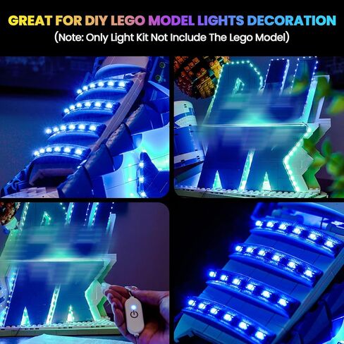 مجموعة مصباح LED تمت ترقيتها متوافقة مع مجموعة بناء LEGO X Nike Dunk ، إصدار RC متوافق مع LEGO 43008 (نموذج غير متضمن) in Saudi Arabia