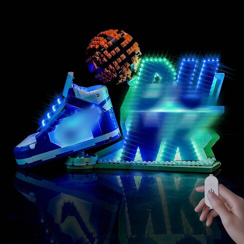 مجموعة مصباح LED تمت ترقيتها متوافقة مع مجموعة بناء LEGO X Nike Dunk ، إصدار RC متوافق مع LEGO 43008 (نموذج غير متضمن) in Saudi Arabia