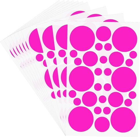 HYBSK 300pcs Color Coding Circle Labels - 10 Sheets of Assorted Sizes and Colors Round Stickers for Warehouse Inventory Organizer (6 Colors) in Saudi Arabia