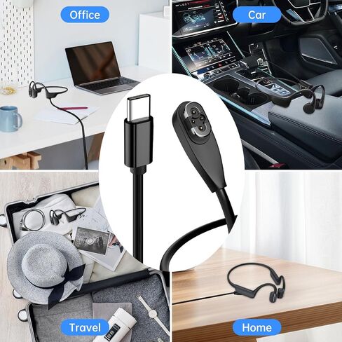 2 Pack Compatible with Shokz OpenSwim Pro S710 Bone Sound Conduction Headphones Charging Cable USB to Sho-kz S710 Cable USB A to 4Pin Magnetic Charger Cord Black 3.3ft in Kuwait