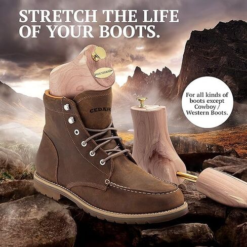 HOUNDSBAY Boot Trees, Cedar Boot Tree for Men, Shoe Tree for Boots, Boot Stretcher & Shaper in Saudi Arabia