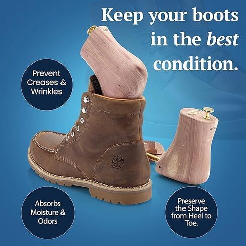 HOUNDSBAY Boot Trees, Cedar Boot Tree for Men, Shoe Tree for Boots, Boot Stretcher & Shaper in Saudi Arabia