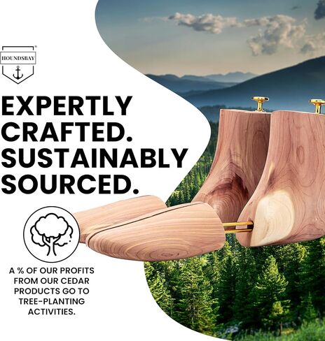 HOUNDSBAY Boot Trees, Cedar Boot Tree for Men, Shoe Tree for Boots, Boot Stretcher & Shaper in Saudi Arabia