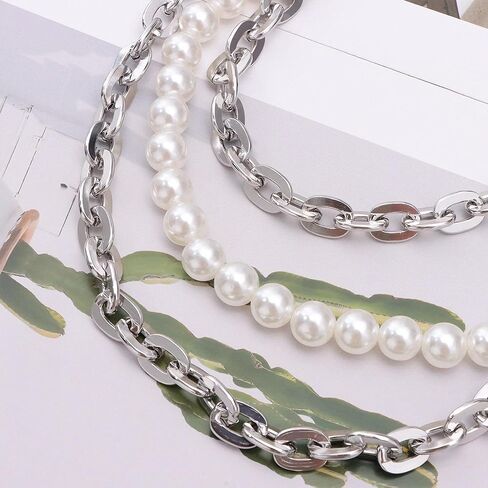 Layered Pants Chains for Men Women Punk Wallet Belt Trousers Jeans for Men Pocket for Pants Exquisite Rhinestone Flower Pearl Wallet Chain in Saudi Arabia