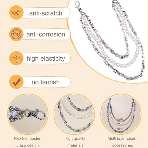 Layered Pants Chains for Men Women Punk Wallet Belt Trousers Jeans for Men Pocket for Pants Exquisite Rhinestone Flower Pearl Wallet Chain in Saudi Arabia