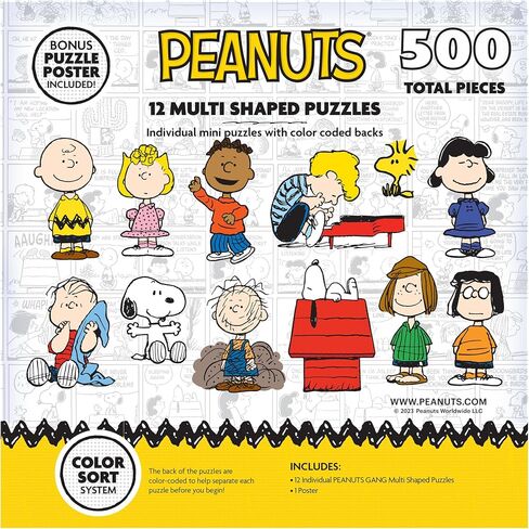 RoseArt - Mini Shaped Multipack - Peanuts Holiday Friends - 500 Piece Jigsaw Puzzle for Adults in Saudi Arabia