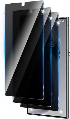 2 Pack Privacy Screen Protector Designed for Samsung Galaxy S24 Ultra,Full Coverage Anti-Spy Tempered Glass Film,9H Hardness,Anti-Fingerprint,Bubble Free,Easy to Install in Kuwait