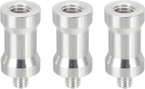 Patikil Camera SPIGOT SPEMS CONCELTER M8 Female to M6 Male ، 6 Pack Tripod Screw Adapter Spigot Stud for Light Stand Hot Shoe Shoe Adapter Adapter Ball Head Flash ، Silver in Saudi Arabia