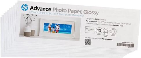 HP Advanced Photo Paper, Glossy, 65 lb, 8 x 10 in., 203 x 254 mm, 25 sheets in Saudi Arabia