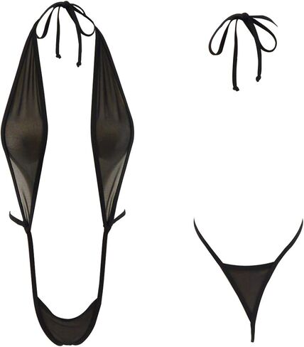 SHERRYLO Sheer Sling Bikini See Through Micro Slingshot Bikinis G String Mini Monokini Extreme See Thru Bodysuit Slingshots in Saudi Arabia