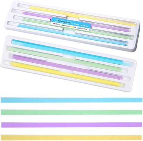 Dental Polishing Strips Tooth File Teeth Whitening Oral Care 4mm x 6m Tooth Sandpaper 2 Roll 2 Grint（Blue Fine+Pink Coarse） in Saudi Arabia