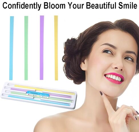 Dental Polishing Strips Tooth File Teeth Whitening Oral Care 4mm x 6m Tooth Sandpaper 2 Roll 2 Grint（Blue Fine+Pink Coarse） in Saudi Arabia