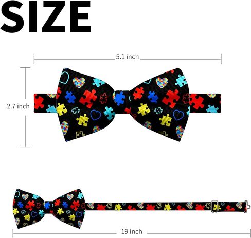 Bowtie for Men, Men Pre-Tie Bow Tie Classic Formal Tuxedo Bowties for Wedding Party in Kuwait