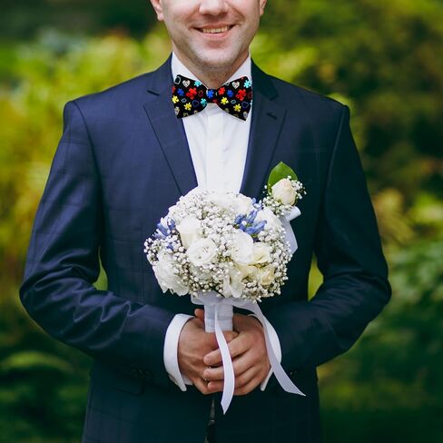 Bowtie for Men, Men Pre-Tie Bow Tie Classic Formal Tuxedo Bowties for Wedding Party in Kuwait