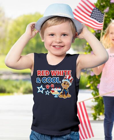 Tstars Chase Birthday Boy Shirt Gifts for Boys 2nd 3rd 4th 5th Paw Patrol Tank Top Summer Toddler Unisex Sleeveless Shirt in Saudi Arabia