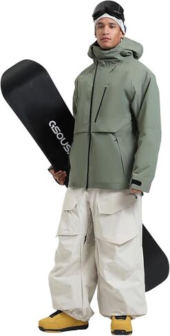 GSOU SNOW Men's Ski Jacket Women Waterproof Snowboard Coat Winter Snow Insulated Windproof Jacket in Kuwait