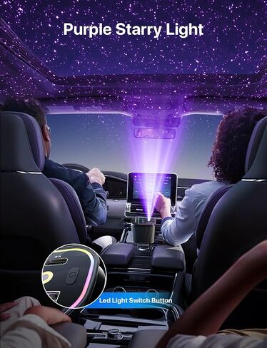 Retractable Car Charger with Starlight, 66W Starlight in Car roof 4 in 1 Retractable Car Phone Charger Adapter, Fast Charging USB C Cable, Compatible with iPhone 16/15/14/13/12/,Pixel in Kuwait