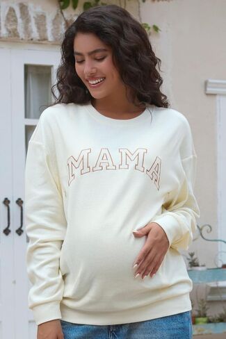 Maternity Sweatshirt Nursing Top Waffle Knit Breastfeeding Shirt with Zipper Pregnancy Mama Clothes Pullover in Saudi Arabia