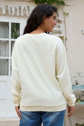Maternity Sweatshirt Nursing Top Waffle Knit Breastfeeding Shirt with Zipper Pregnancy Mama Clothes Pullover in Saudi Arabia