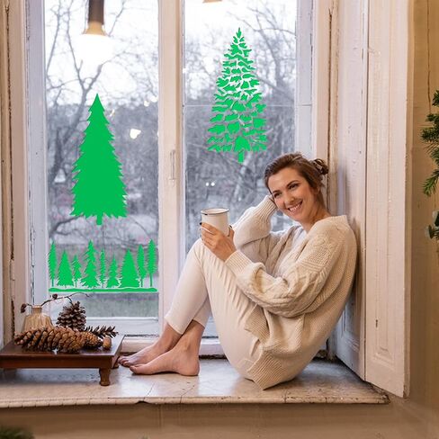 ORIGACH 7 Pcs Tree Leaf Vine Large Stencils for Painting on Wood, Birds on Branches Stencils for Crafts, Reusable Drawing Template for Wall Furniture Canvas in Saudi Arabia