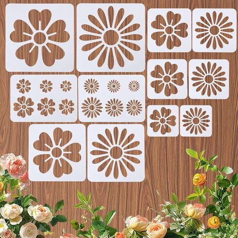 ORIGACH 7 Pcs Tree Leaf Vine Large Stencils for Painting on Wood, Birds on Branches Stencils for Crafts, Reusable Drawing Template for Wall Furniture Canvas in Saudi Arabia