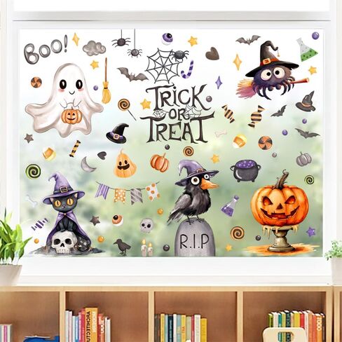 6 Sheets 4th of July Patriotic Window Clings Stickers,Watercolor Animals Fireworks and Stars Double-Sided Window Decals for Independence Day Store Glass Home Holiday Decoration in Saudi Arabia