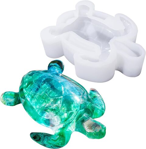 LET'S RESIN 3 pcs Sea Turtle Meditation Resin Molds, Flexiable & Easy Clean Epoxy Resin Molds, Cute Zen Yoga Statues Decor for Resin Casting, Soap, Candle, Flowers Preservation, Beach Decor in Saudi Arabia