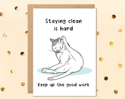 Sobriety Congratulations Card, Sober Encouragement Cards On Getting Clean, One Year Soberversary Addiction Recovery Congrats Gifts, Unicorn Dancing (Dancing Unicorn) in Kuwait