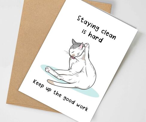 Sobriety Congratulations Card, Sober Encouragement Cards On Getting Clean, One Year Soberversary Addiction Recovery Congrats Gifts, Unicorn Dancing (Dancing Unicorn) in Kuwait