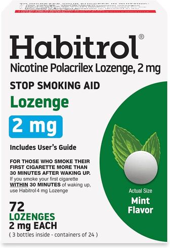 Habitrol Nicotine Lozenges 2 mg Original Flavor - 135 Count - Stop Smoking Aid - Reduce Cravings and Withdrawal Symptoms in Saudi Arabia