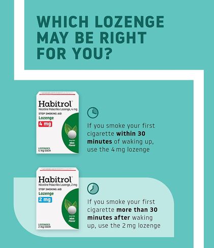 Habitrol Nicotine Lozenges 2 mg Original Flavor - 135 Count - Stop Smoking Aid - Reduce Cravings and Withdrawal Symptoms in Saudi Arabia