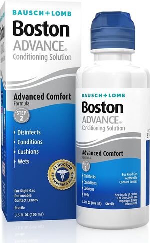Boston Advance Contact Lens Solution by Bausch+ Lomb, for Gas Permeable Contact Lenses, 1 Fl Oz (Packaging May Vary) in Kuwait