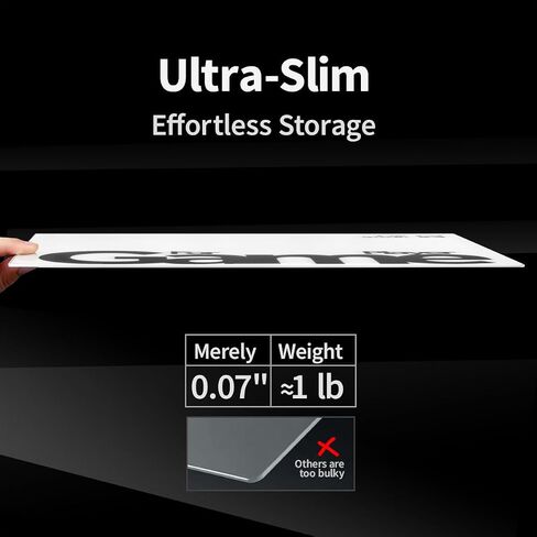 Tempered Glass Gaming Mouse Pad Ultra-Thin Desk Mat Anti-Scratch Wear-Resistant 450 * 400 * 1.8mm Large Competitive Mouse Pads Ultra-Smooth Micro-Etched Surface Anti-Slip Silicone Base (Black) in Saudi Arabia
