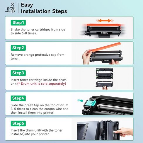 TN-420 TN420 Toner Cartridge for Brother Printer Replacement for Brother TN-450 TN450 Used with HL-2270DW HL-2280DW HL-2230 MFC-7360N MFC-7860DW DCP-7065DN Intellifax 2840 2940 in Saudi Arabia