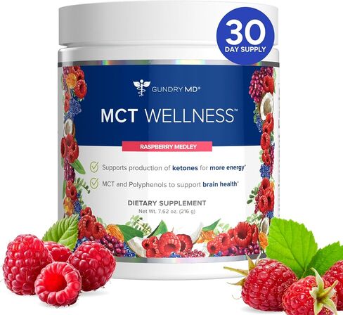 Gundry MD MCT Wellness Powder to Support Energy, Ketone Production and Brain Health, Keto Friendly, Sugar Free (90 Day Supply, Watermelon Lemonade) in Saudi Arabia