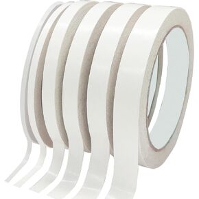 Double Sided Tape for Crafts, 3 Rolls Multi-Size Double-Sided Sticky Tapes Scrapbook Stickers for Arts, Photography, Gift Box, Packaging & Sealing, Card Making, Paper Backing, School DIY Projects in Kuwait