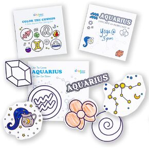 A Brighter Year Large Color The Cosmos Aries Bundle - Adult Mini Coloring Book (3" x 3" - 50 Pages), Post It Notes (50-3" x 3"), Stickers, & Gel Pens - Stress Relief, Mindfulness, Gift, Travel in Saudi Arabia